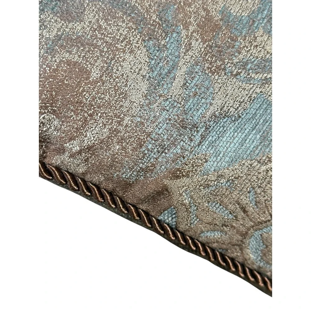 Croscill Comforter Set Full Size Blue Brown Damask‎ 3pc Shams Luxury Bedding